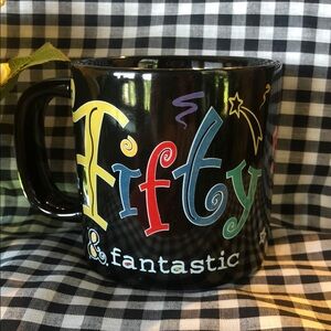Colorful 'Fifty & Fantastic' Mug